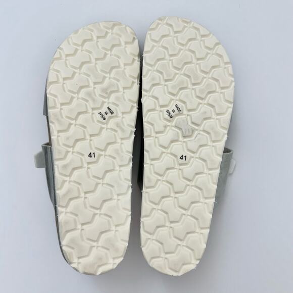 Ethem Genuins Silver Metallic Sandals Slides Made in Spain | EU 41 (US L10 / M8) - Picture 9 of 10